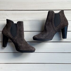 Paul Green Suede Booties Grey size 8.5